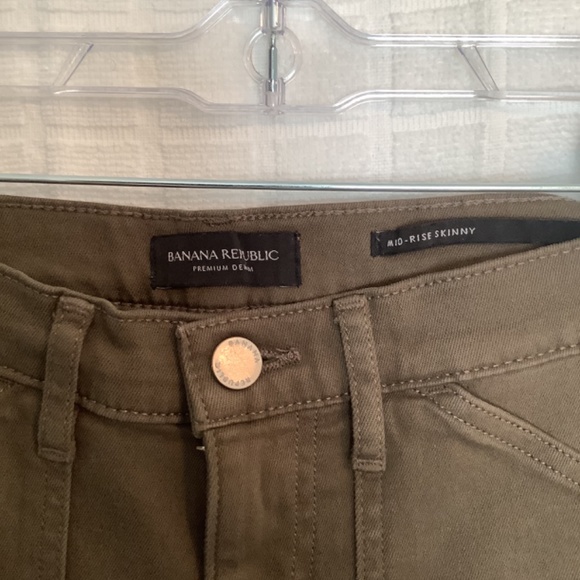 Banana Republic Ladies Mid Rise Skinny Jeans Sage 26P - Picture 3 of 5